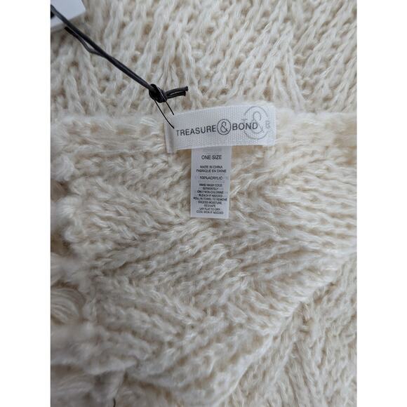 Treasure & Bond Soft Ivory Chunky Knit Scarf - Picture 4 of 6